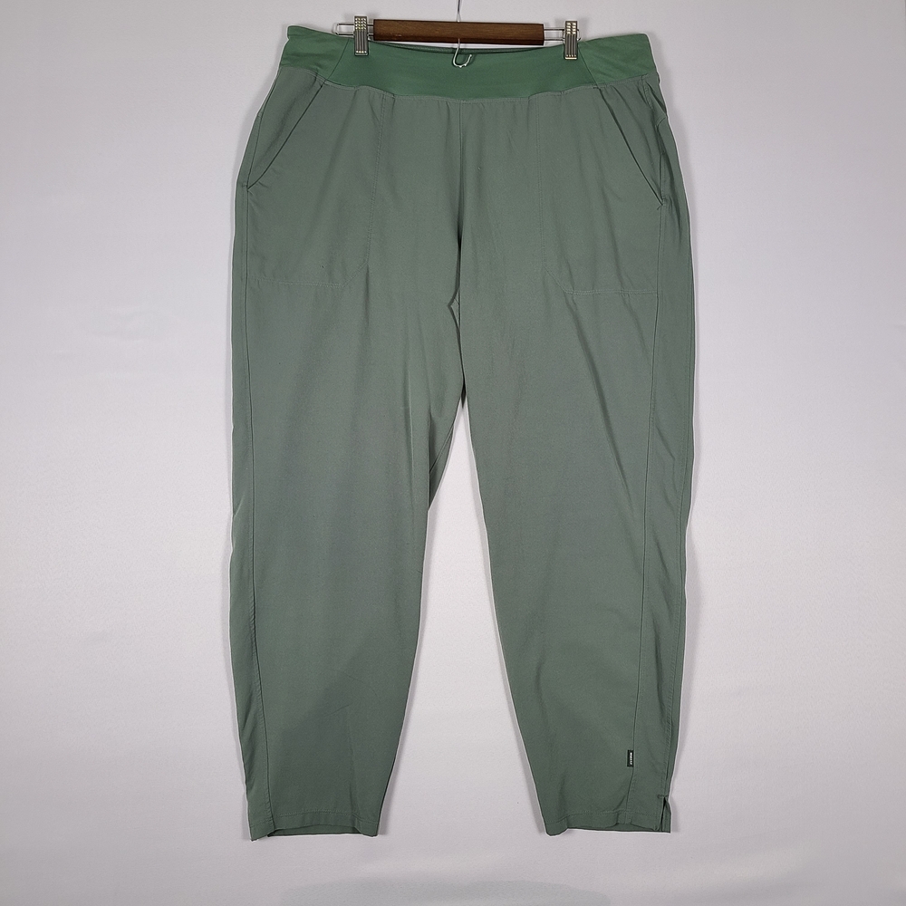 REI Co-Op Beyonder Ankle Pants Women's Size 1x Sea Olive Green Hiking UPF 50